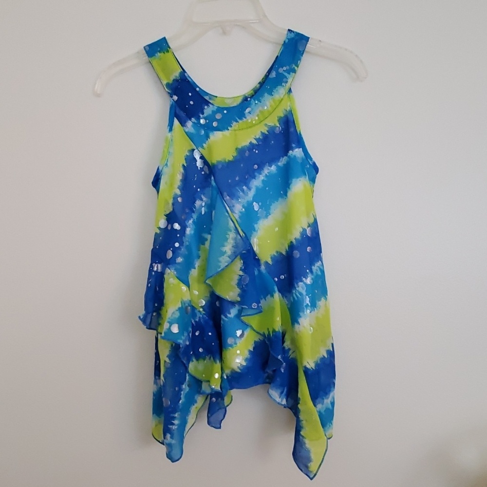 Pogo Club Watercolor Dressy Tunic Top 10/12